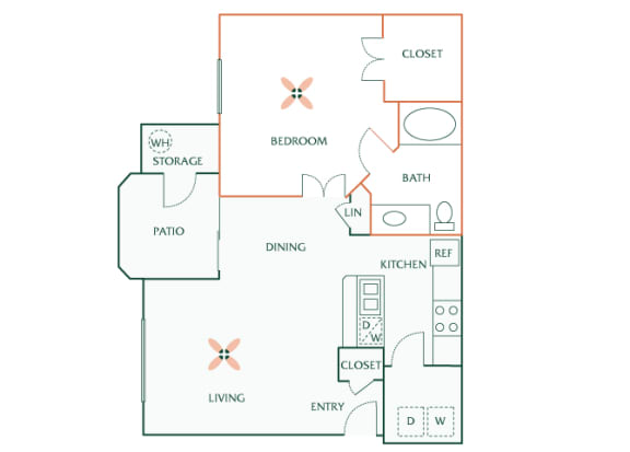 Sonterra Apartments at Paradise Valley - A1 (Jade) - 1 bedroom and 1 bath - 2D
