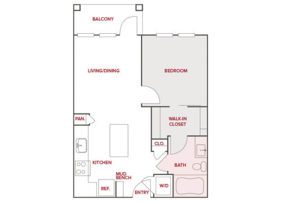 Rise at 2534 - A2 - 1 bedroom 1 bath - 2D
