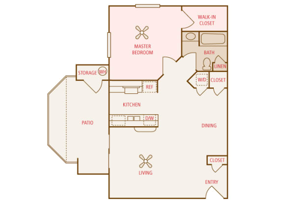 Arrowhead Landing Apartments - A2 (Starboard) - 1 bedroom and 1 bath
