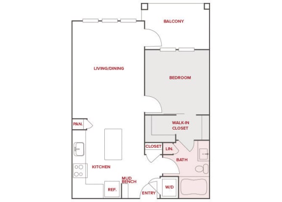 Rise at 2534 - A3 - 1 bedroom 1 bath - 2D
