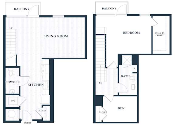 A501 - 1 Bed - 1 Bath - 1 Den - Brentford at the Mile - 2D Floor Plan