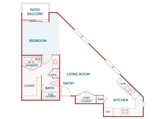 ABQ Uptown Apartments - A6 - 1 bedroom and 1 bath