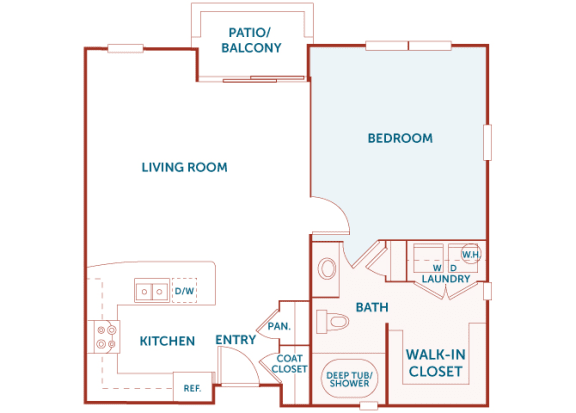 ABQ Uptown Apartments - A8 - 1 bedroom and 1 bath
