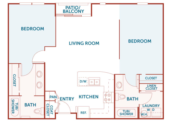 ABQ Uptown Apartments - B 1-5 (1) - 2 bedroom and 2 bath