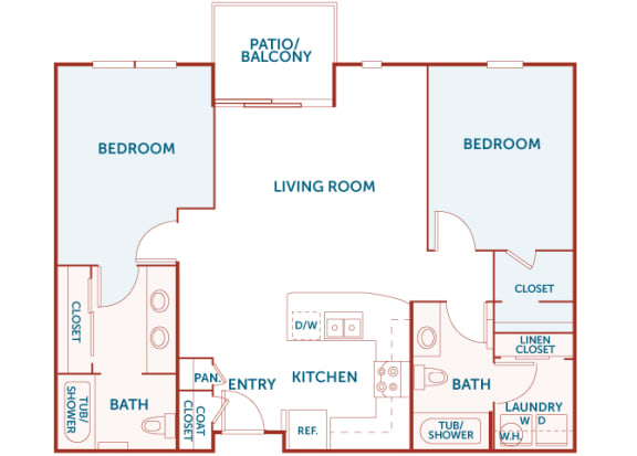 ABQ Uptown Apartments - B 1-5 (2) - 2 bedroom and 2 bath
