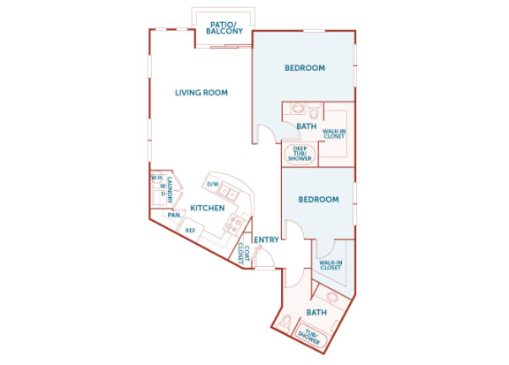 ABQ Uptown Apartments - B10 (1) - 2 bedroom and 2 bath