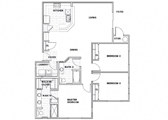 the floor plan of the court house apartments