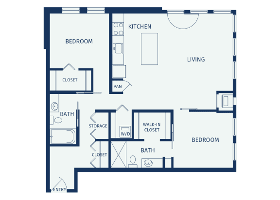Eitel Apartments B13 2 bedroom floor plan