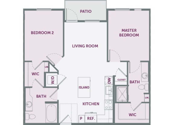 Element 25 apartments B1 2-bedroom 2D floor plan