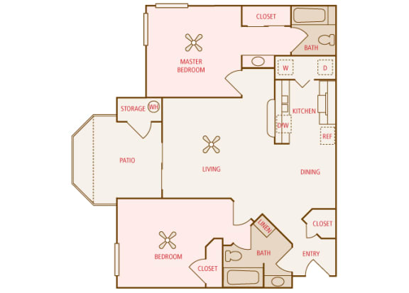 Arrowhead Landing Apartments - B1 (Beacon) - 2 bedrooms and 2 bath