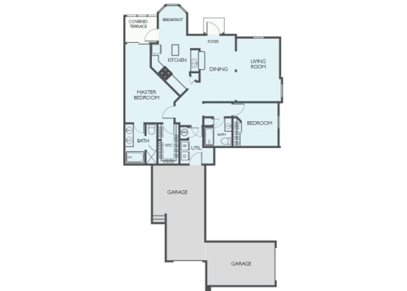 Hamptons on Heron Bay - B2 (Barbados) - 2bed 2bath - 2D