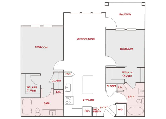 Rise at 2534 - B3 - 2 bedroom 2 bath - 2D