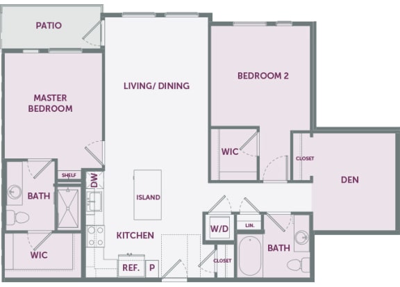 Element 25 apartments B4 2-bedroom 2D floor plan