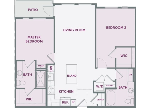 Element 25 apartments B7 2-bedroom 2D floor plan