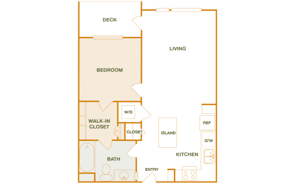 Baseline 158 A3 floor plan 1 bed 1 bath