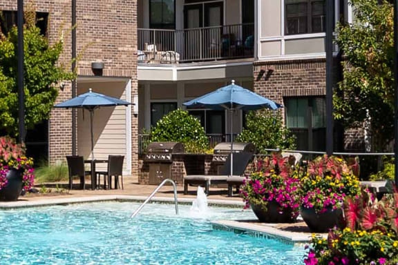 The Juncture Apartments BBQ grill area