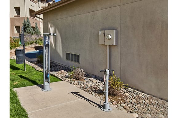 First and Main Apartments bicycle repair station