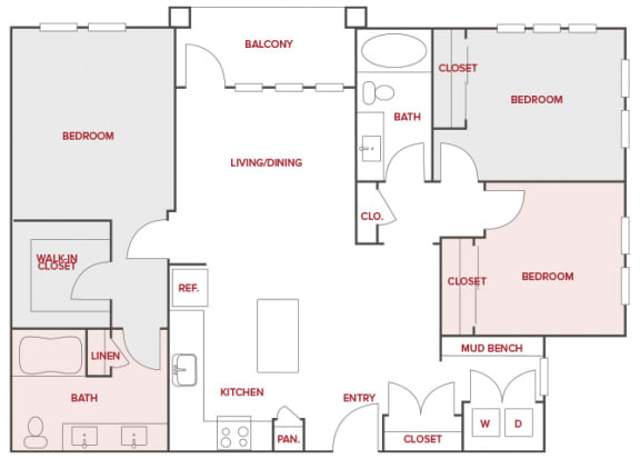 a schematic diagram of a floor plan of a house