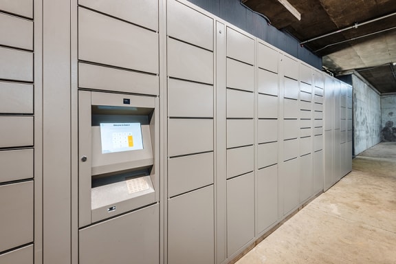 Hayes House electronic parcel locker system