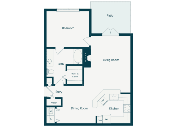 Emmersyn at Lone Tree - A3 - 1 Bed 1 Bath - 2D