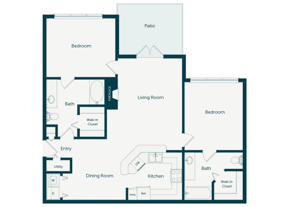 Emmersyn at Lone Tree - B3 - 2 Bed 2 Bath - 2D
