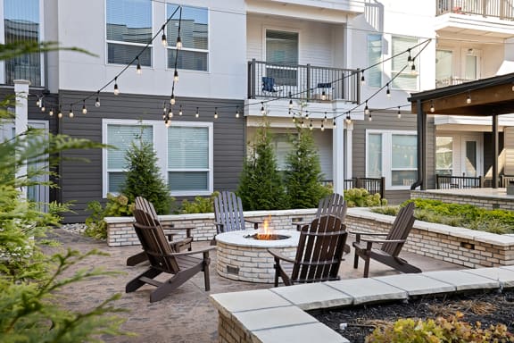 Element 25 fire pit 1 under fairy lights