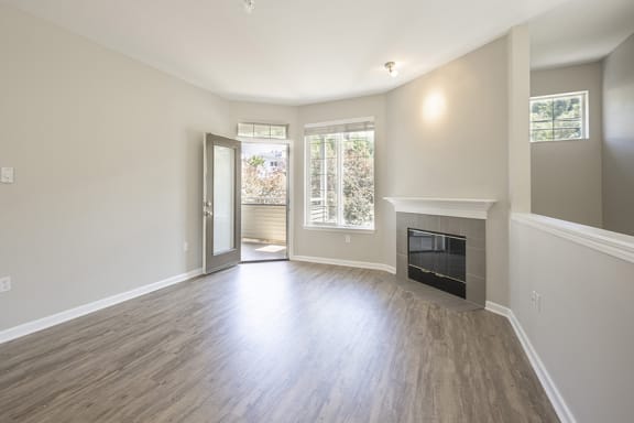 A wood burning fireplace in every unit - Springbrook Apartments