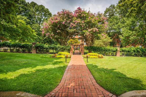 Hayes House green space and manicured lawn