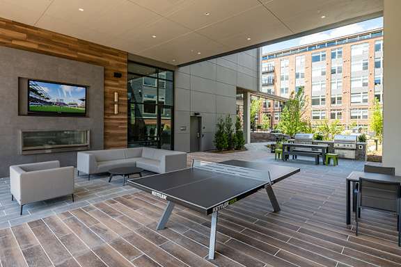 Second indoor outdoor fireplace lounge - Brentford at the Mile