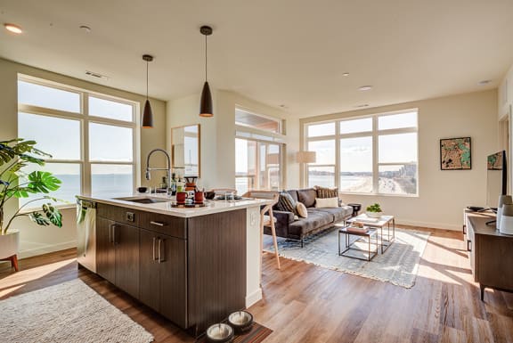 Large kitchen island  - BLVD at Revere Beach