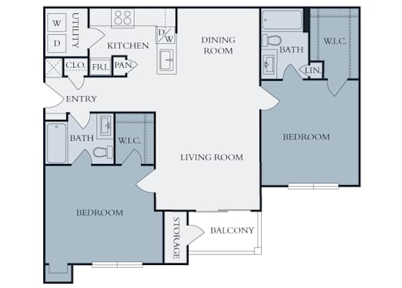 Lexington Farms B3 - 2 bed 2 bath - 2D