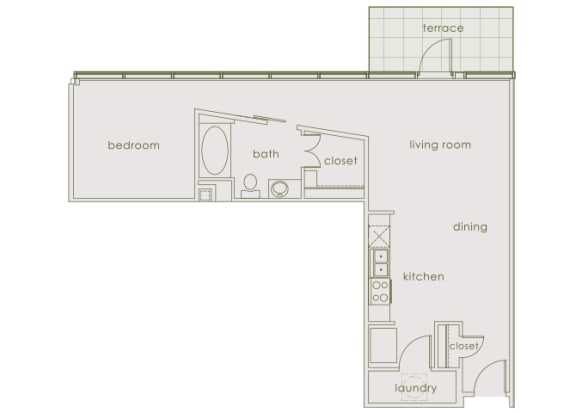 Main 3 Downtown - A1 (Tower) - 1bed/1 bath - 2D