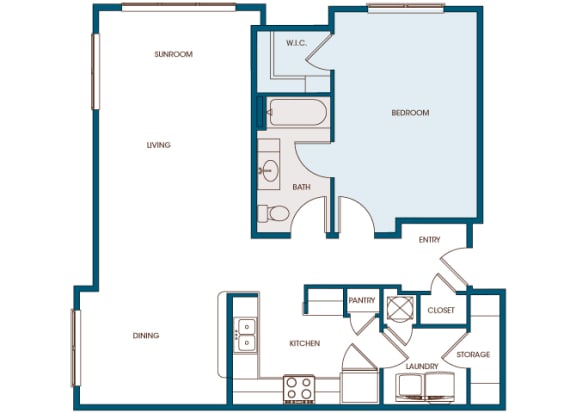 The Oaks at Johns Creek - A1s - 1 bed - 1 bath