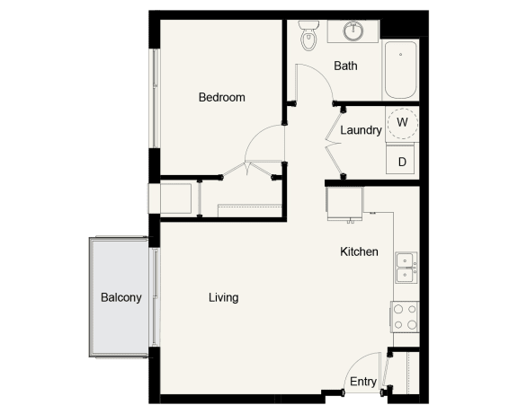 A01 - 1Bed 1Bath - Onyx Edina - 2D