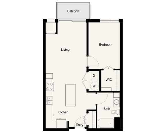 A02 - 1Bed 1Bath - Onyx Edina - 2D