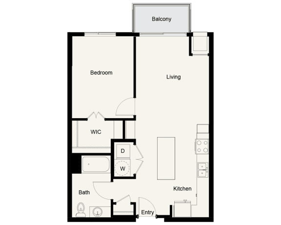 A05 - 1Bed 1Bath - Onyx Edina - 2D