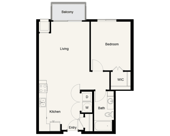 A06 - 1Bed 1Bath - Onyx Edina - 2D