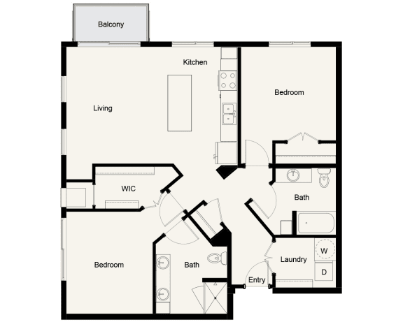 B03 - 2Bed 2Bath - Onyx Edina - 2D