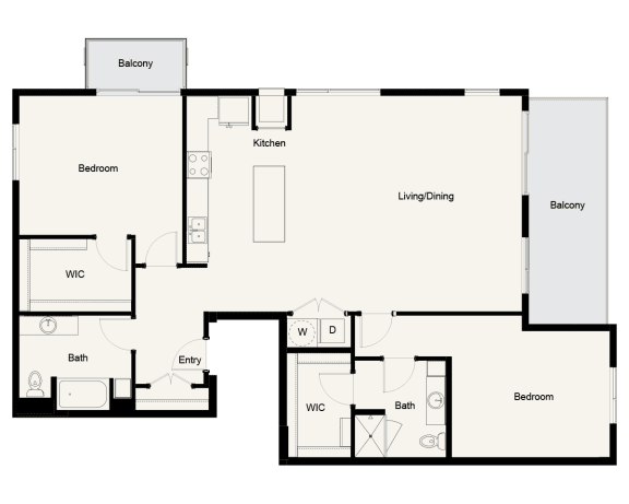 B08 - 2Bed 2Bath - Onyx Edina - 2D
