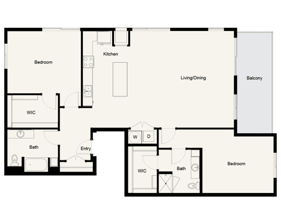 B10 - 2Bed 2Bath - Onyx Edina - 2D