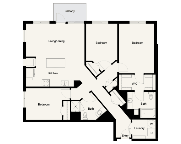 C02 - 3Bed 2Bath - Onyx Edina - 2D