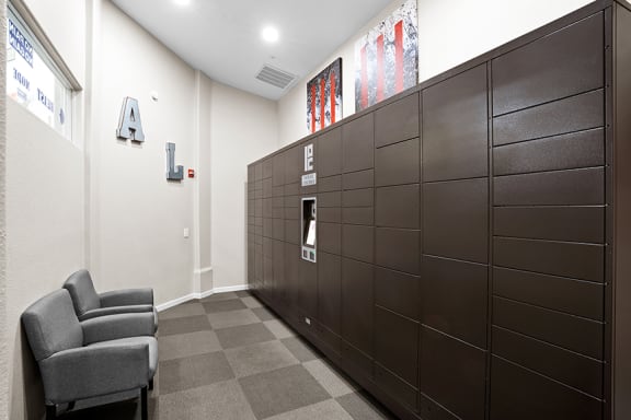 Electronic parcel locker system - Arrowhead Landing Apartments