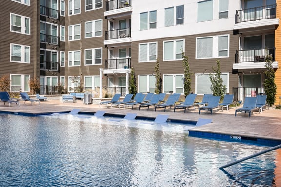 Element 25 resort-style pool and lounge deck