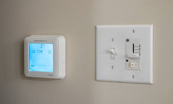 Smart thermostats and USB outlets - Rockwell at Crown