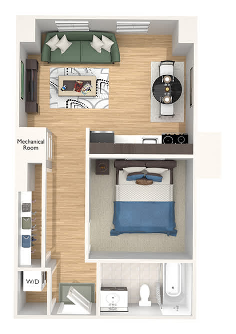 A4 - The Republic - 3D floor plan