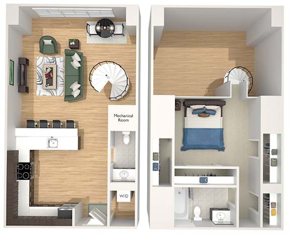A18 - The Republic - 3D floor plan