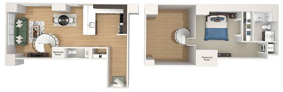 A21 - The Republic - 3D floor plan