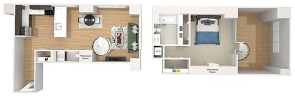 A22 - The Republic - 3D floor plan