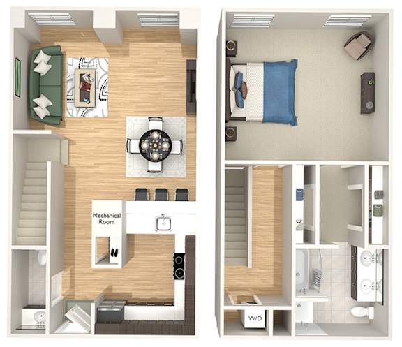 A24 - The Republic - 3D floor plan