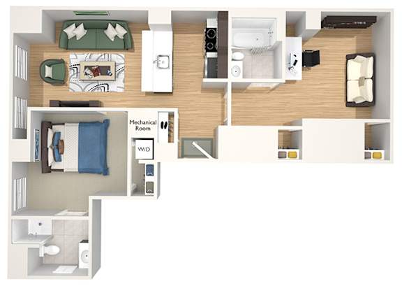 A26 - The Republic - 3D floor plan